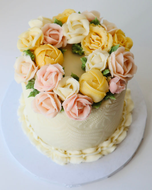 Deluxe  floral Cake - 6/8 inches; 12-30 servings depending on size